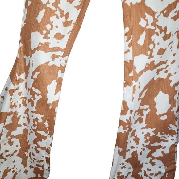 Saints & Hearts Women Jeans, Cow Print High Rise Flare Bell Bottom Jeans, S - Picture 10 of 11